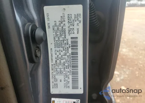 2004 Toyota 4Runner Sr5 z USA, uszkodzony, nr VIN JTEBT14R240034053